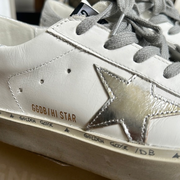 Golden Goose High Star sneaker in white and silver - Picture 15 of 16